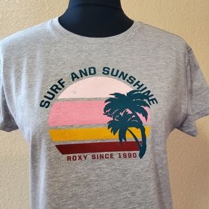 🌴Roxy women’s Surf and Sunshine Graphic Girls Tee T-Shirt 14 / XL New